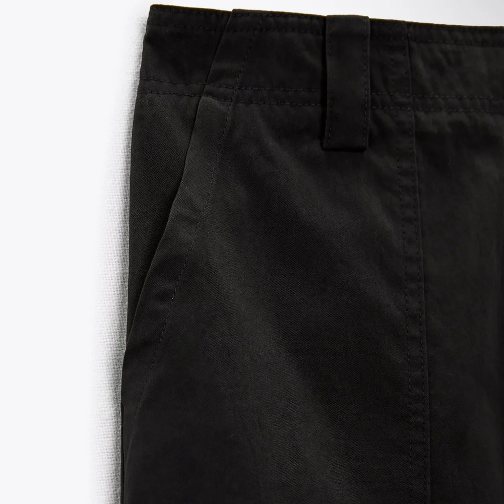 Zara straight cargo pants Black NWT size XXL_7